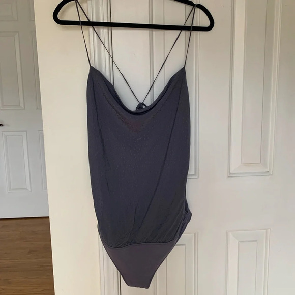 NWT Abercrombie & Fitch Gray Bodysuit Size L - Picture 1 of 11